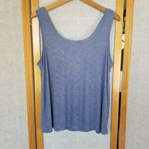 Madewell Eastover Tank Top Blue Ribbed Size Large